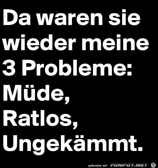 Meine 3 Probleme