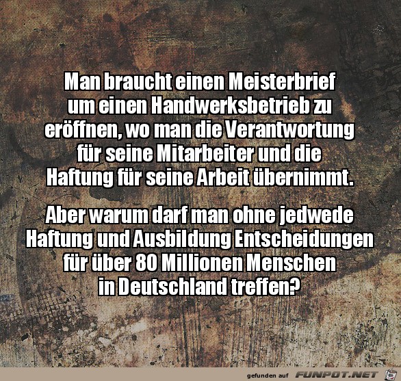 Berechtigte Frage