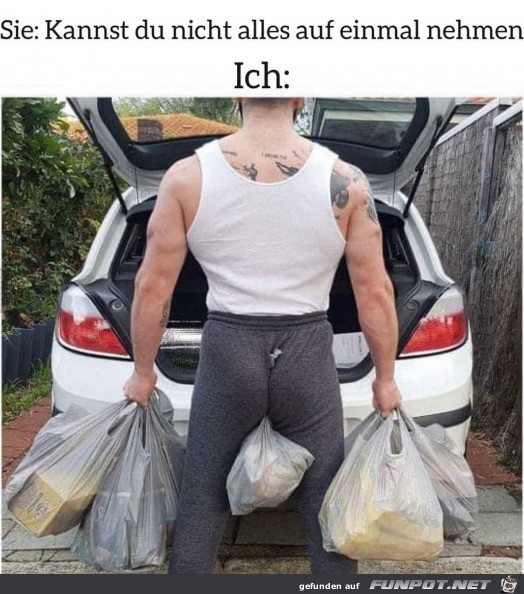 Alles auf einmal tragen