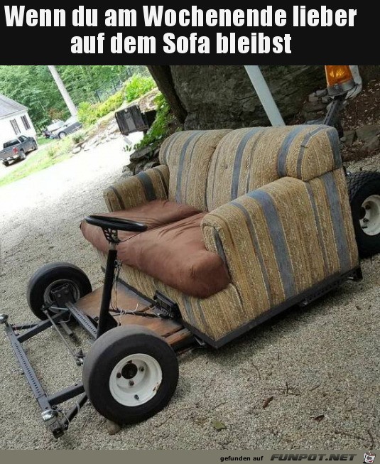 Ich bleib auf dem Sofa