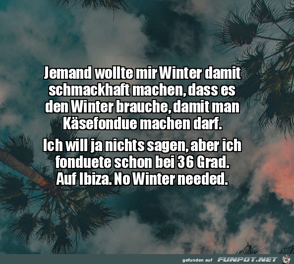 Winter schmackhaft machen