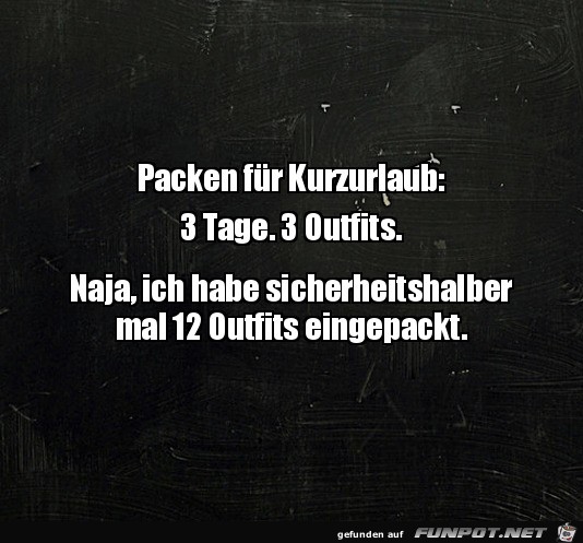 Packen fr den Kurzurlaub