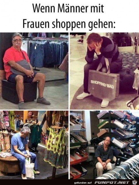 Mnner beim Shoppen