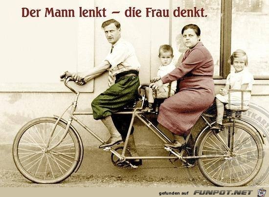 Der Mann lenkt - Die Frau denkt