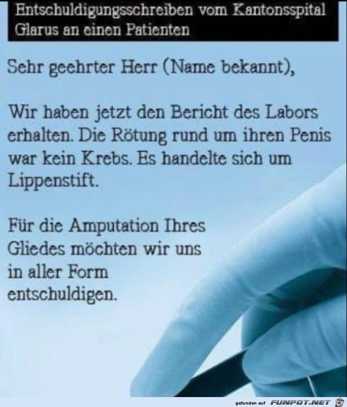 Versehentliche Amputation