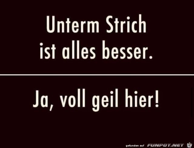Unterm Strich Unterm Strich