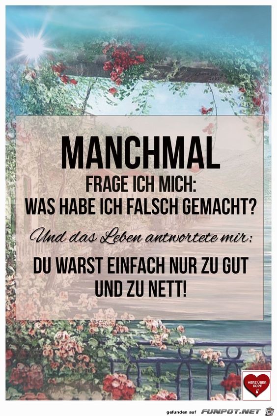 Manchmal frage ich mich