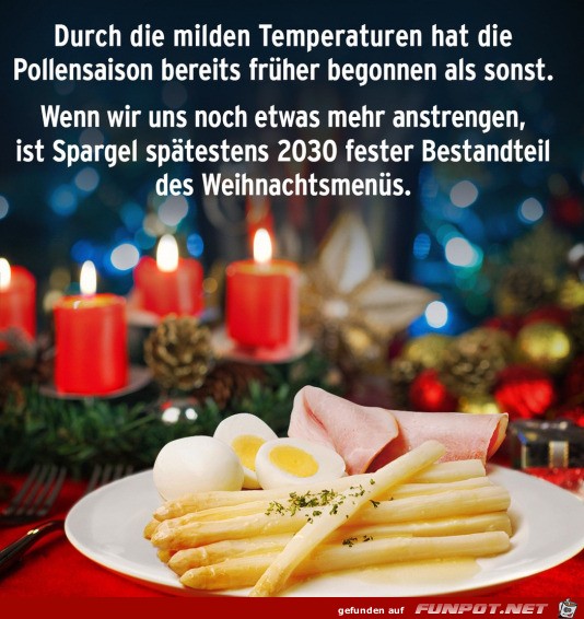 Spargel zu Weihnachten