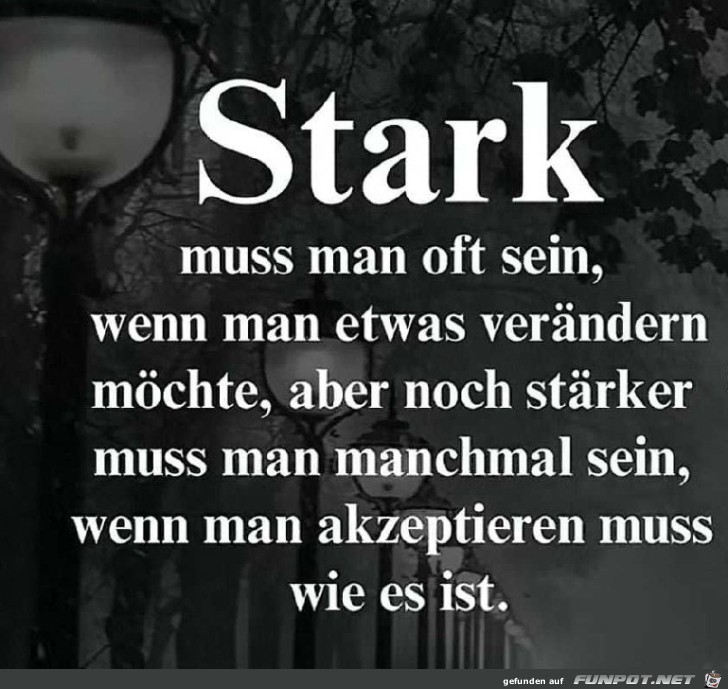 Stark sein