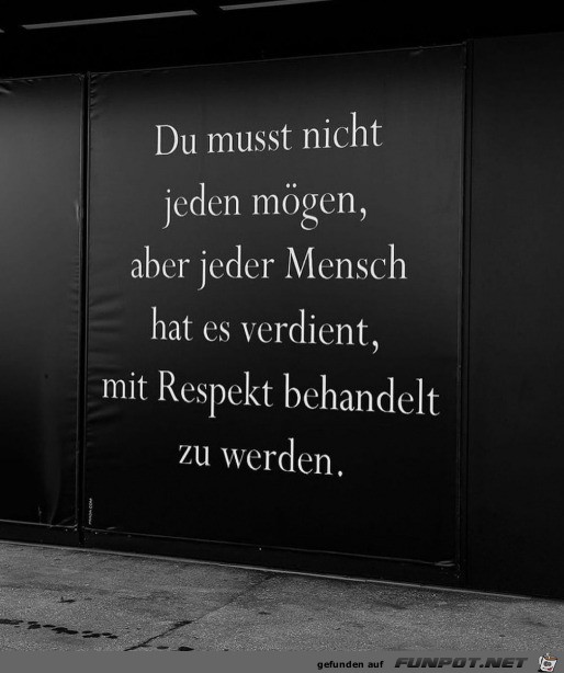 Mit Respekt behandeln