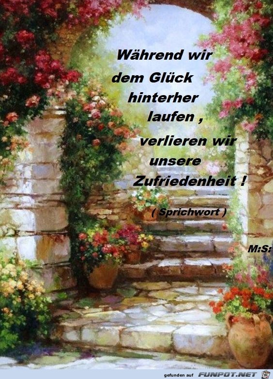 Whrend wir dem Glck hinterher laufen