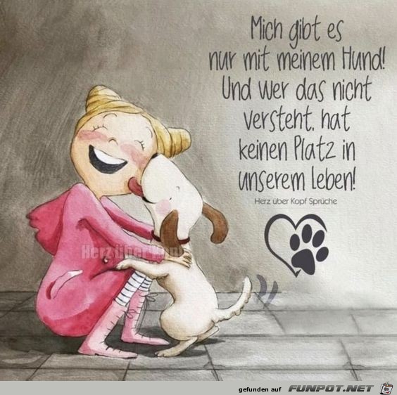 Mich gibt es nur mit dem Hund