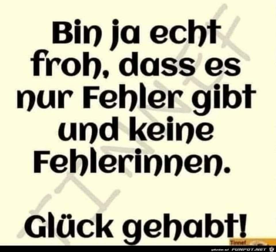 Glück gehabt Glück gehabt