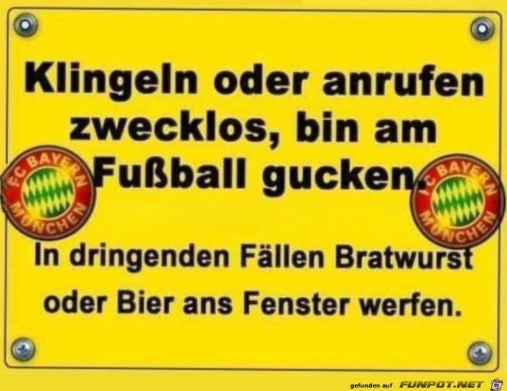 Bin am Fuball gucken