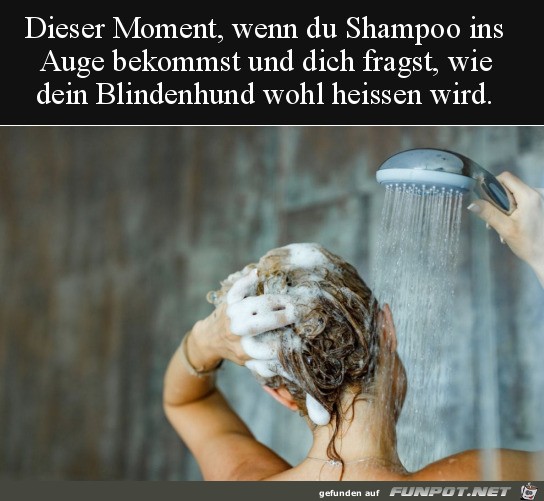 Shampoo in den Augen