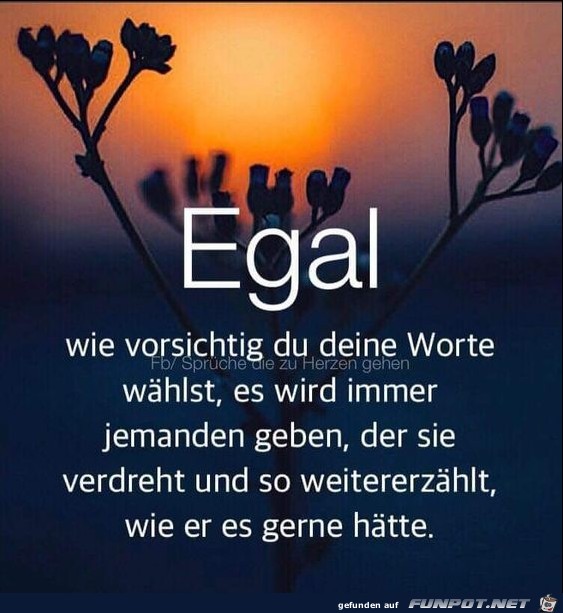 Egal wie du deine Worte whlst