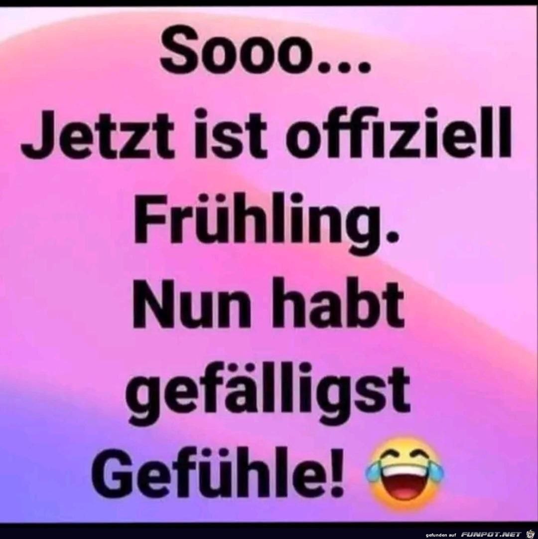 Es ist offiziell Frhling