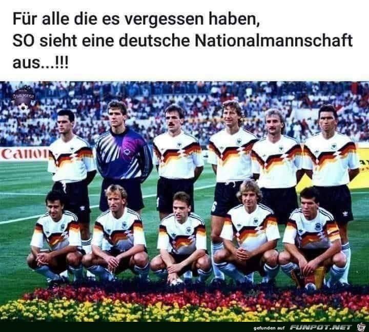 Die deutsche Nationalmannschaft damals