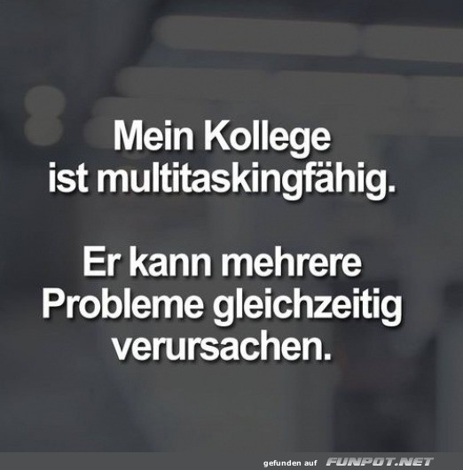 Kollege ist multitaskingfhig