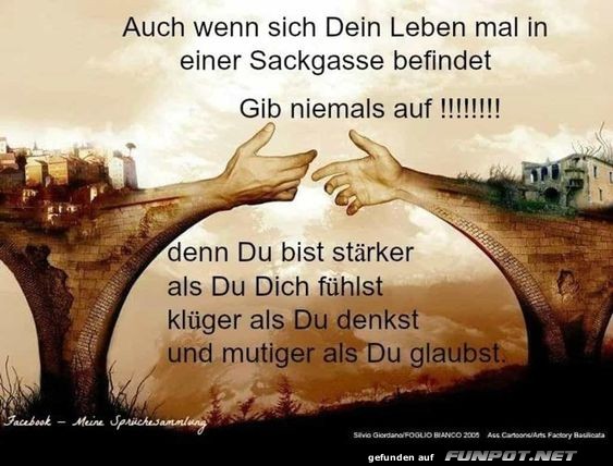 Auch wenn sich dein Leben mal in die Sackgasse befindet