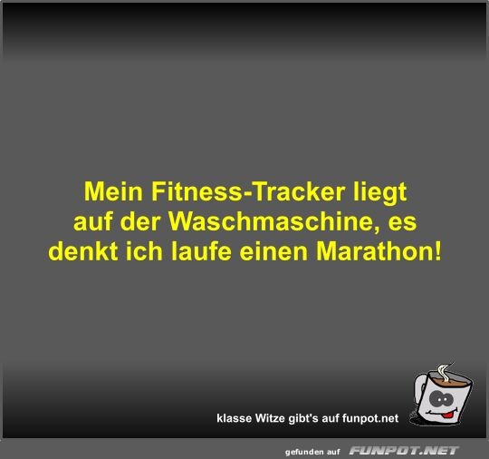 Mein Fitness-Tracker liegt auf der Waschmaschine