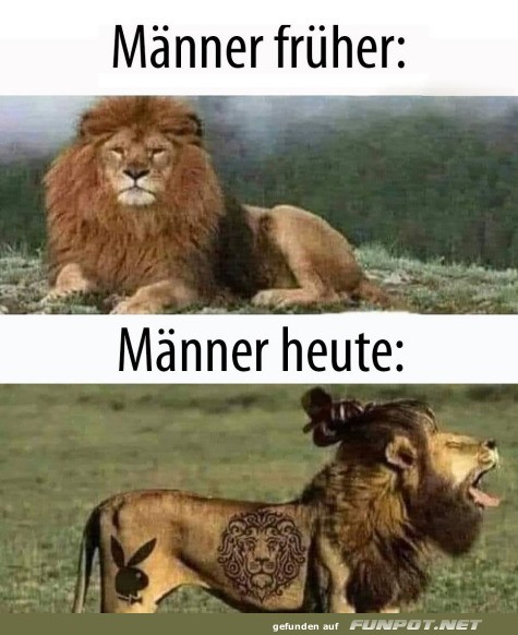 Mnner frher und heute