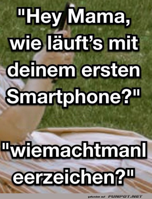 Mama und ihr Smartphone