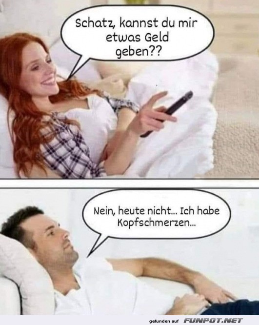 Er hat Kopfschmerzen