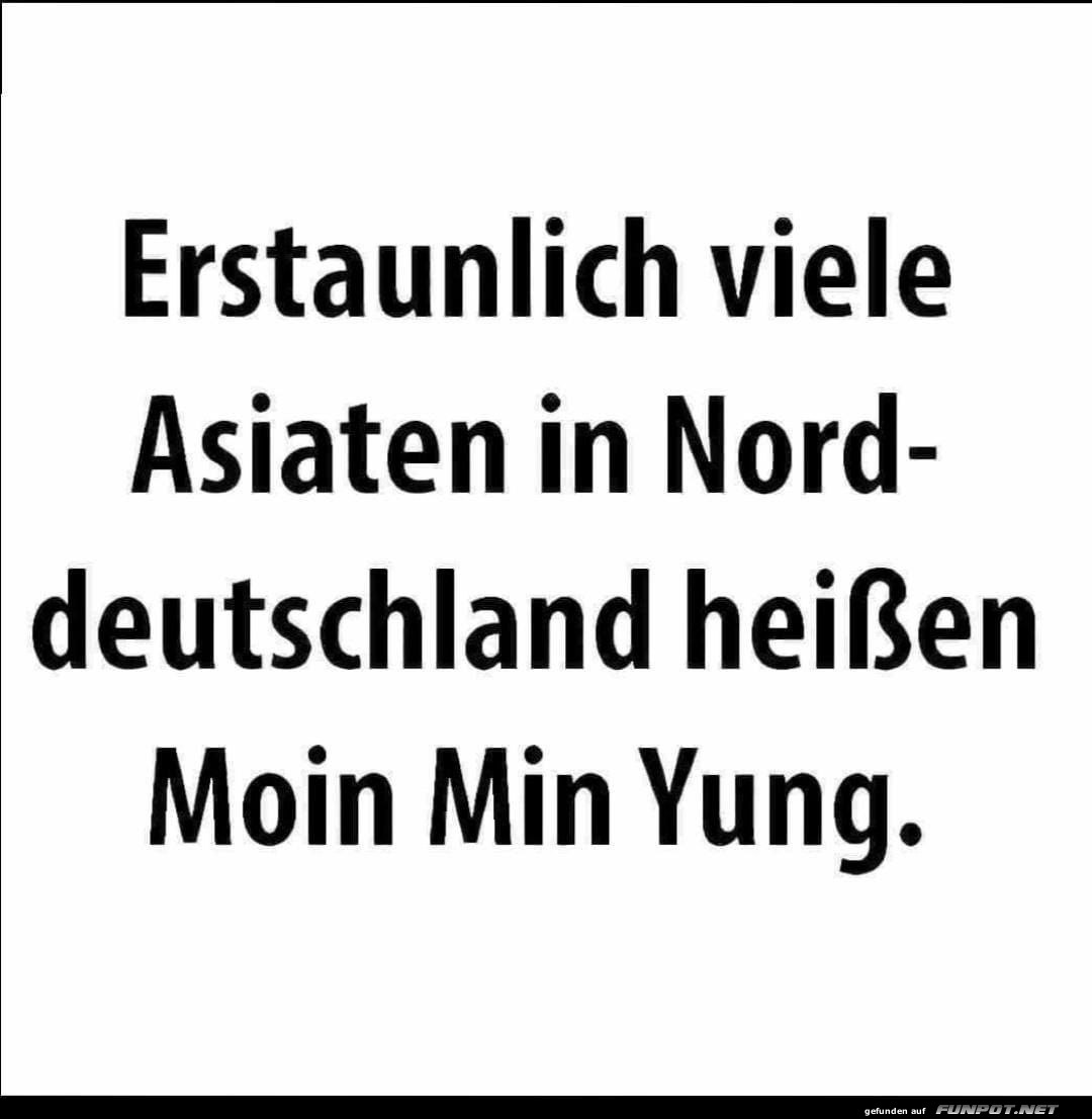 Viele Asiaten in Norddeutschland