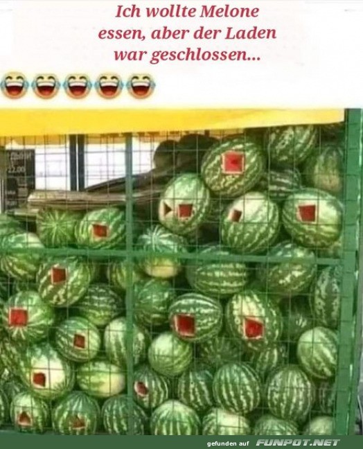 Wollte Melone essen