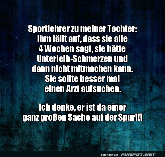 Komischer Sportlehrer