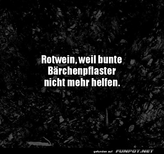 Rotwein hilft