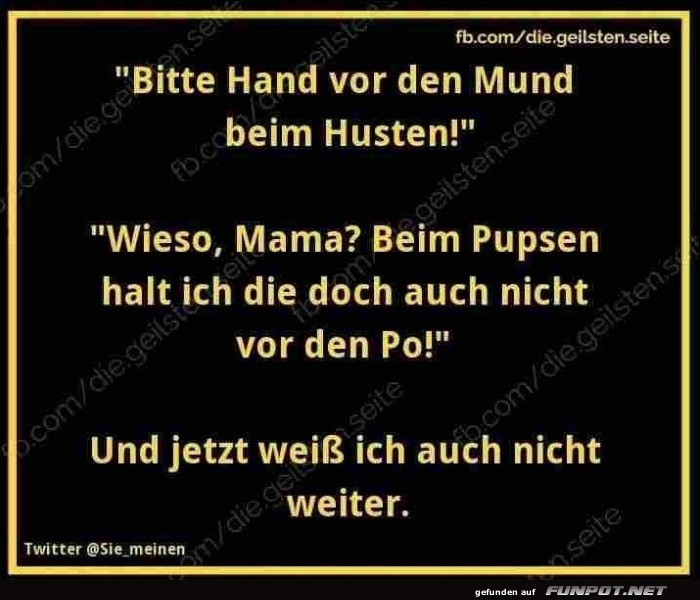 Hand vor den Mund Hand vor den Mund