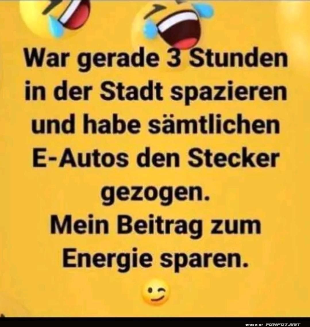 Beitrag zum Energie sparen