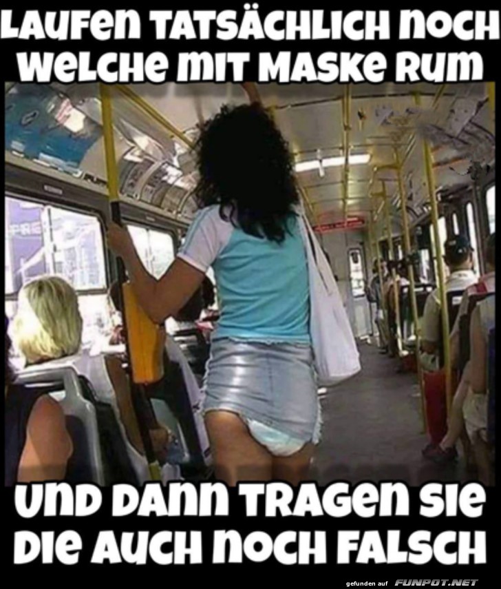 Maske nicht richtig an