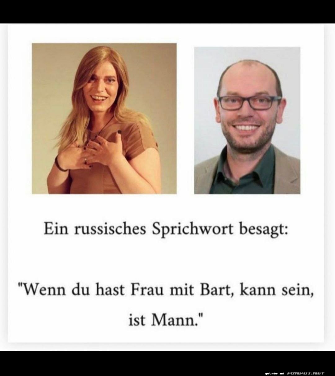 Frau mit Bart