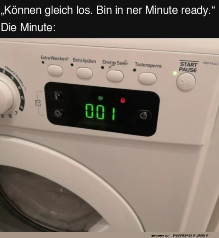 Das kann eine lange Minute werden