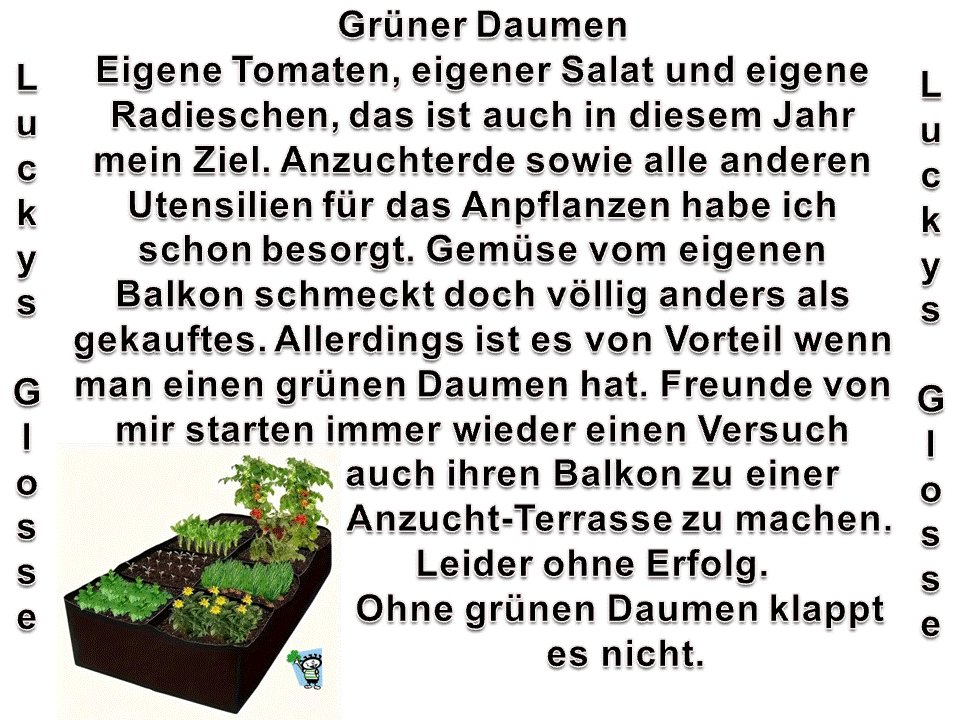 Grüner Daumen Grüner Daumen