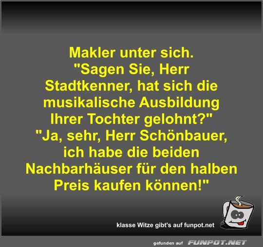 Makler unter sich