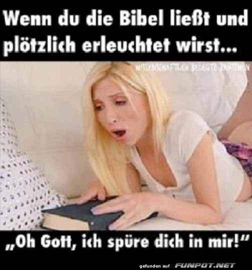 Oh Gott, ich spre dich in mir!