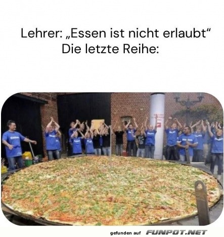 Essen ist nicht erlaubt