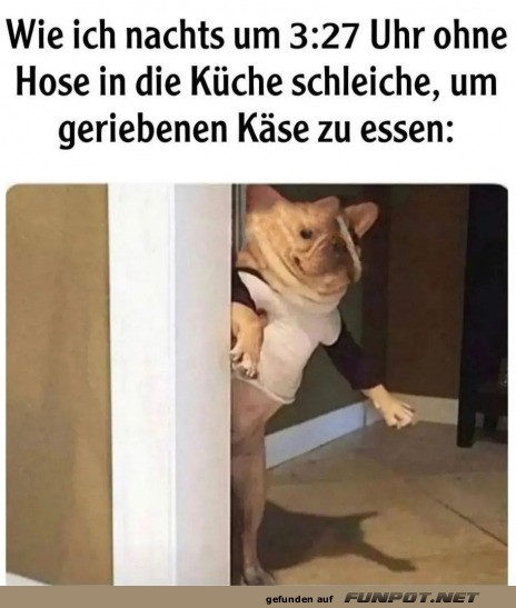 Ich schleiche in die Kche