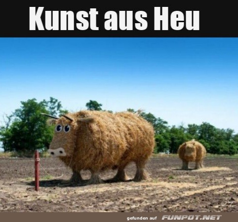 Kunst aus Heu.