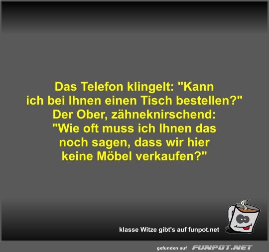 Das Telefon klingelt