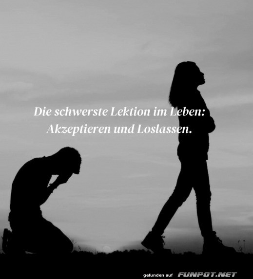 Akzeptieren und loslassen