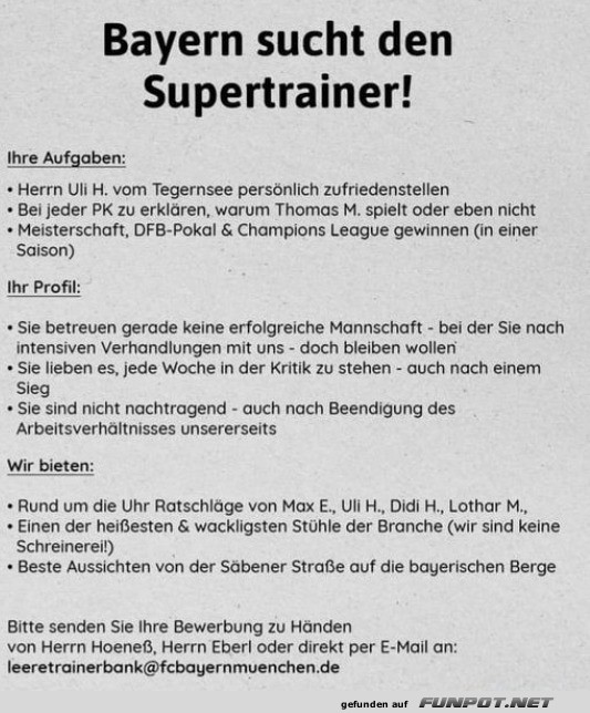 Trainersuche