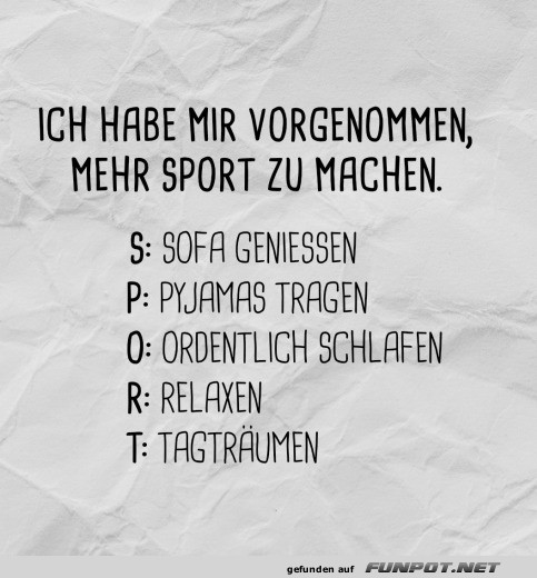 Mehr Sport machen