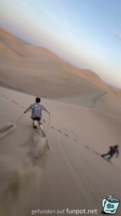 Skifahren im Sand