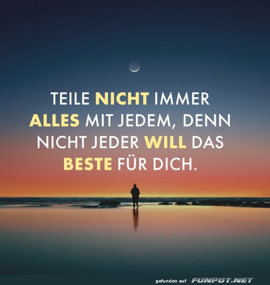 Teile nicht immer alles mit jedem