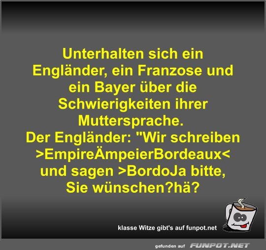 Unterhalten sich ein Englnder